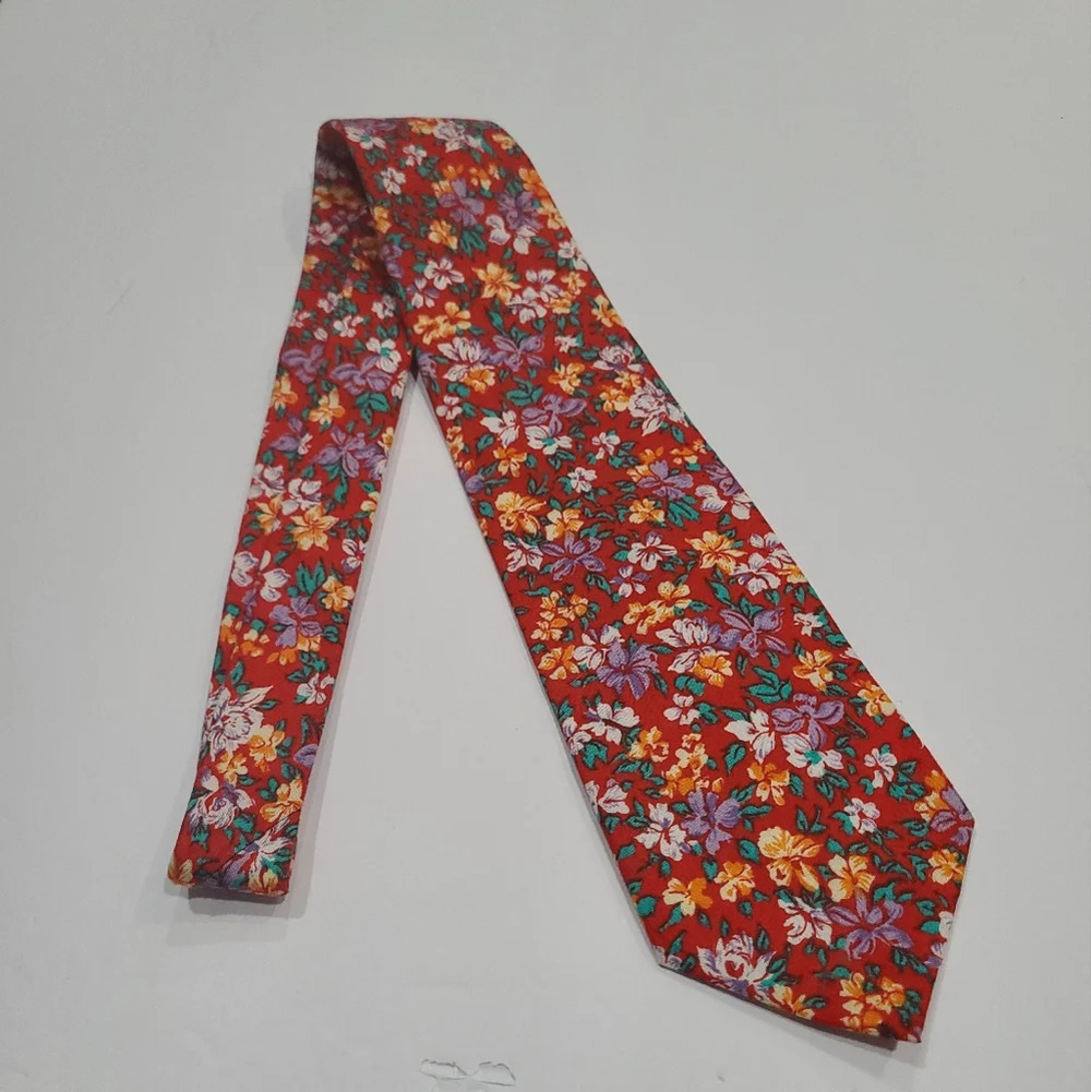 Kenneth Robert's floral print cotton tie 56 "